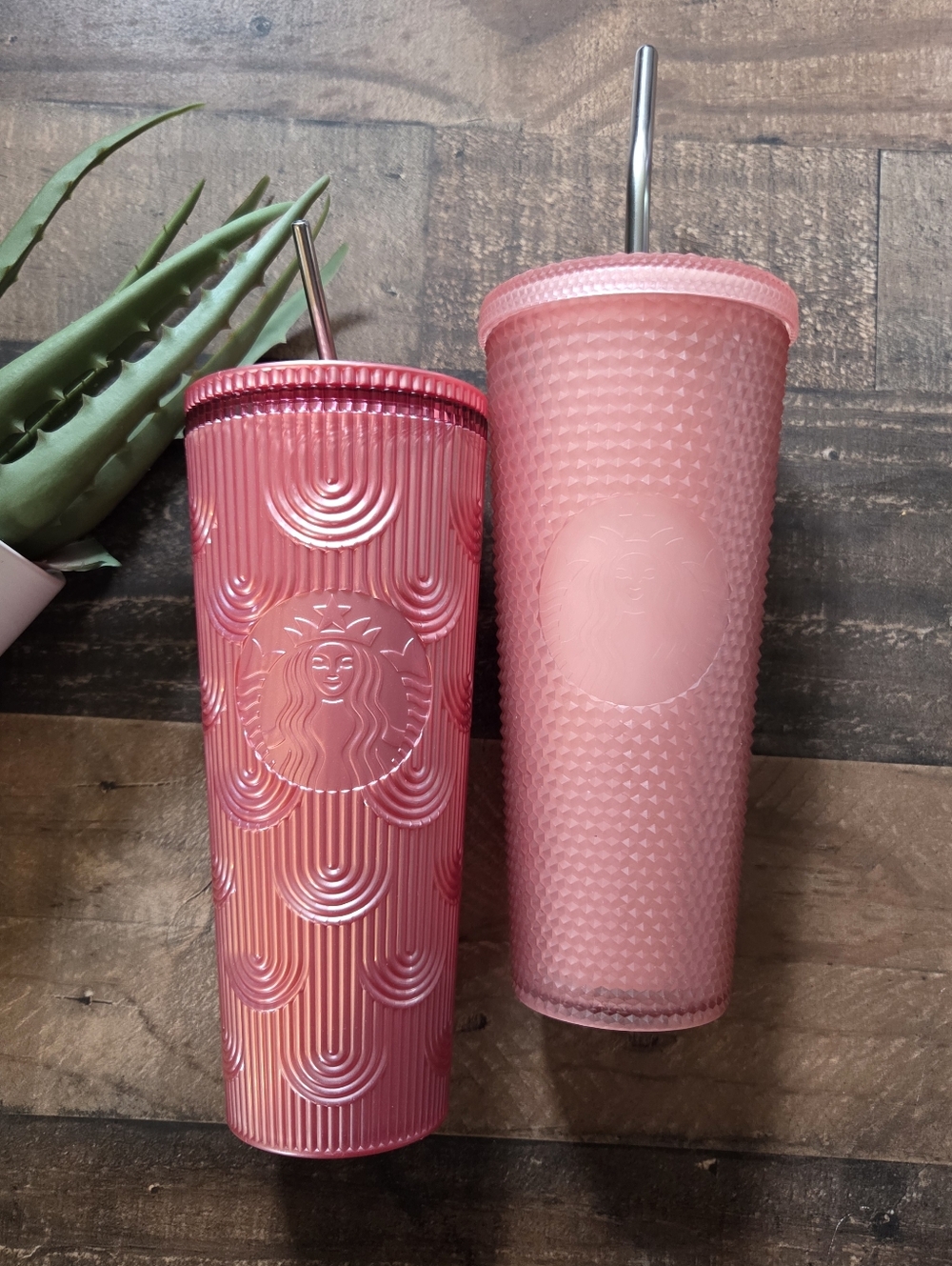 New STARBUCKS 24 Oz. Venti Cold '23 Mermaid Tumbler '22 Pink Lemonade Diamond